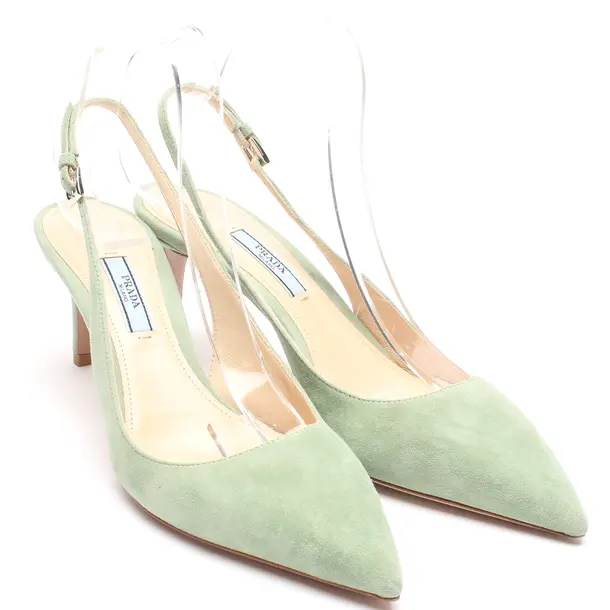 Slingbacks in Grün, , Prada