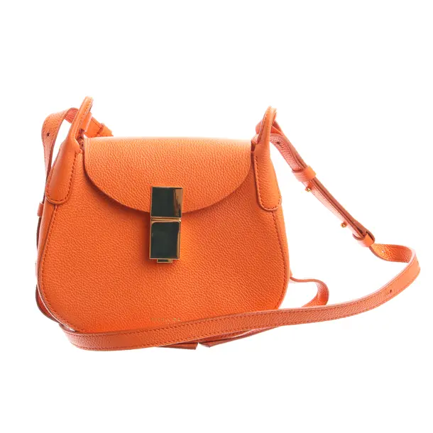 Umhängetasche in Orange, Leder, DeMellier