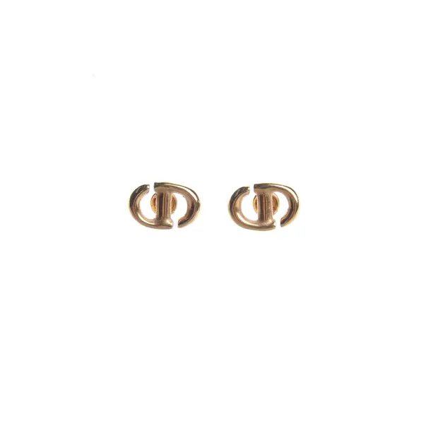 Ohrringe in Metallic, Metall (metallisch, metallisiert), Dior
