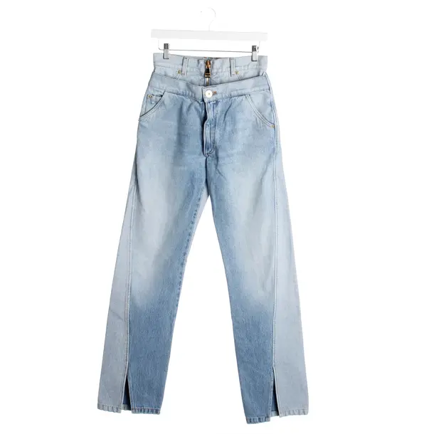 Straight Fit Jeans in Blue, Cotton, Balmain