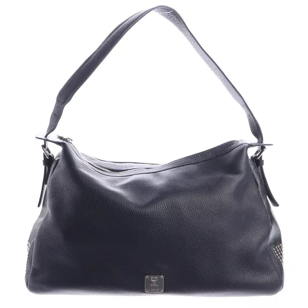 Schultertasche in Blau, Leder, MCM