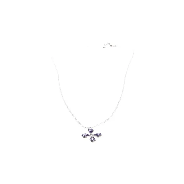 Halskette in Metallic, Metall (metallisch, metallisiert), Swarovski