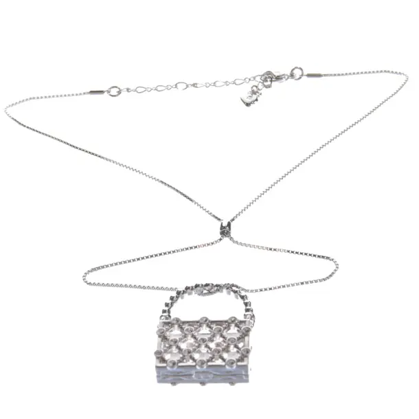 Necklace in Metallic, Metal (metallic, metallized), Swarovski