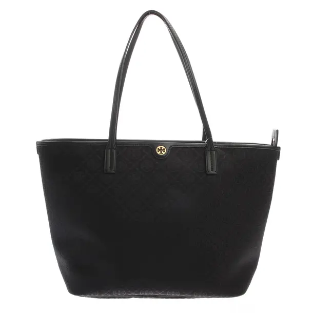 Schultertasche in Schwarz, Baumwolle, Tory Burch
