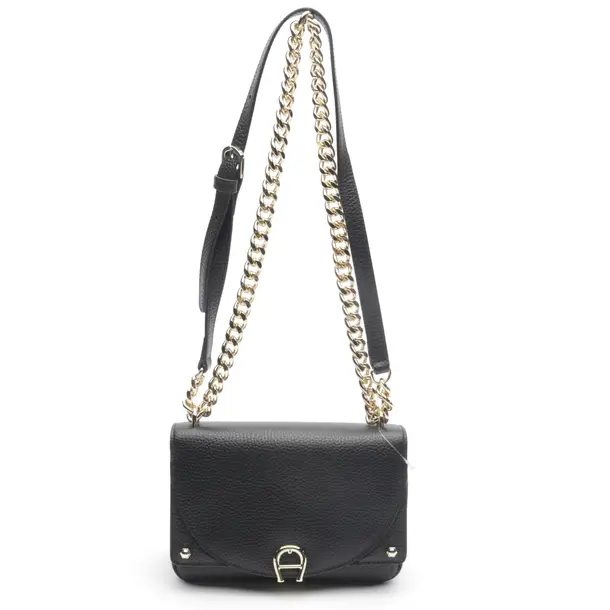 Cross Body Bag in Black, Leather, Aigner