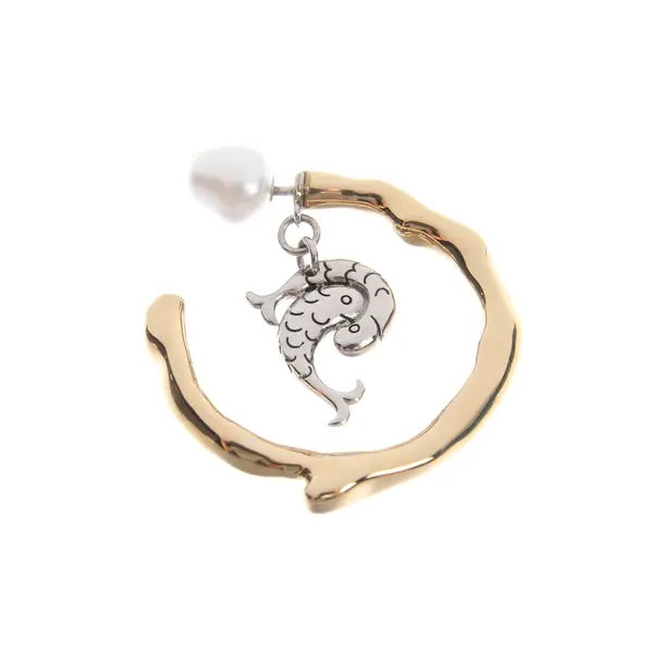 Earring in Metallic, Metal (metallic, metallized), Emilio Pucci