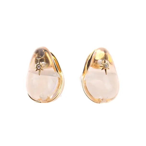 Earrings in White, Metal (metallic, metallized), Zimmermann
