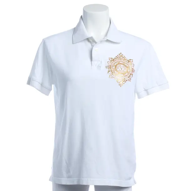 Poloshirt in Weiß, Baumwolle, Versace Jeans Couture
