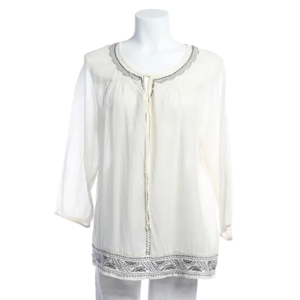 Blouse in White, Cotton, Repeat