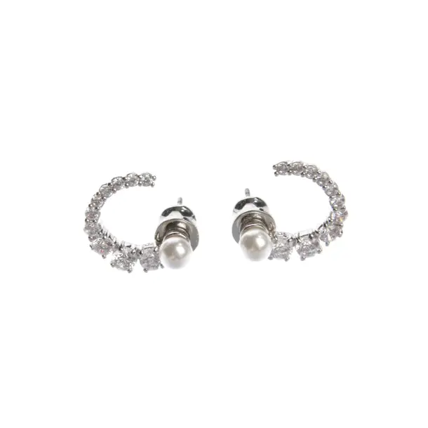 Earrings in Metallic, Metal (metallic, metallized), Swarovski