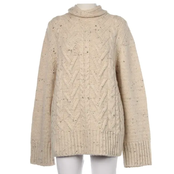 Jumper in White, Wool, Ganni