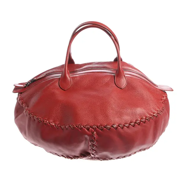 Handbag in Red, Leather, Bottega Veneta
