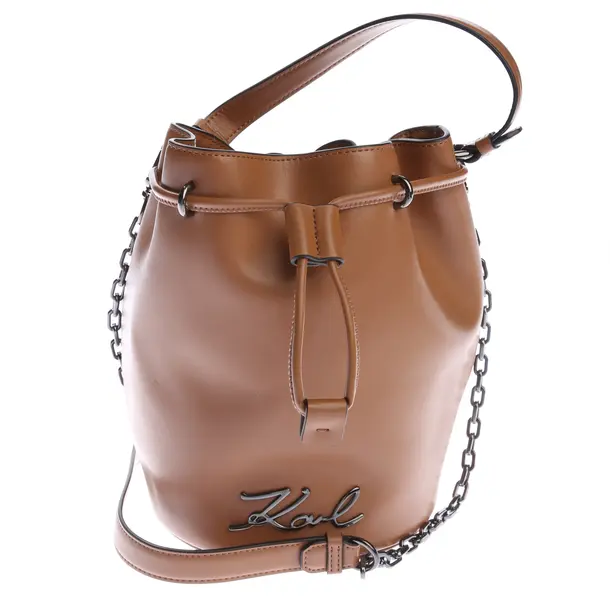 Handbag in Brown, Leather, Karl Lagerfeld