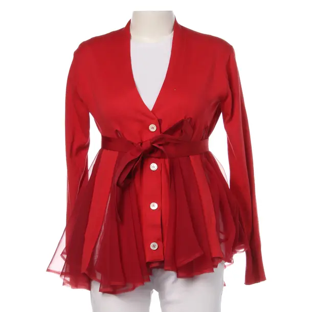 Cardigan in Red, Cotton, Sacai
