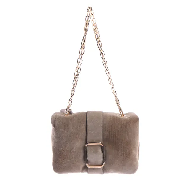 Shoulder Bag in Gray, Leather, Ba&sh