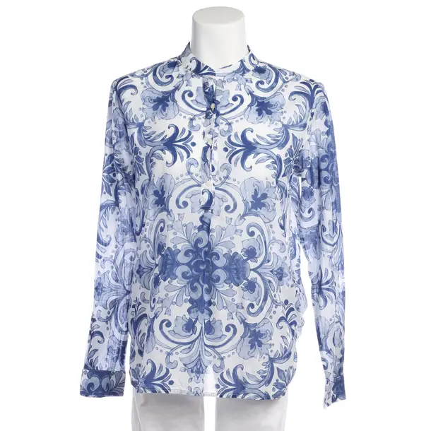 Bluse in Blau, Baumwolle, 0039 Italy