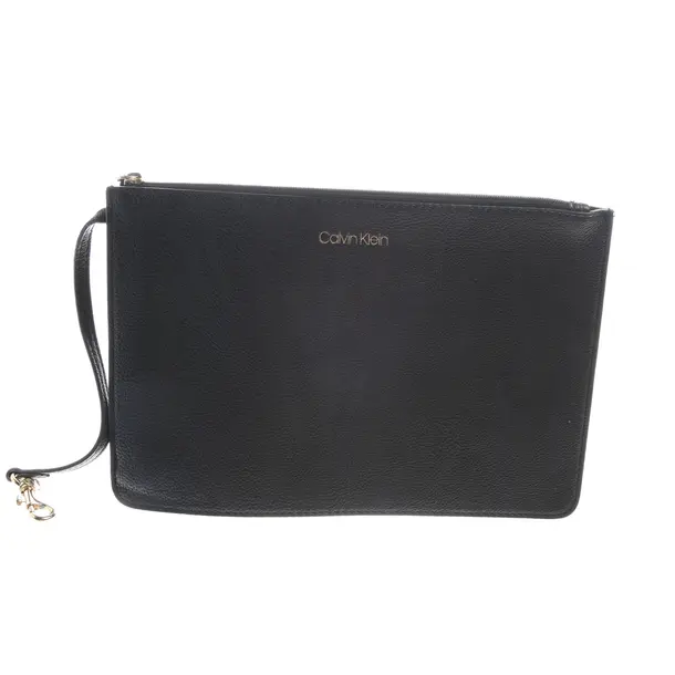 Pochette in Schwarz, Leder, Calvin Klein