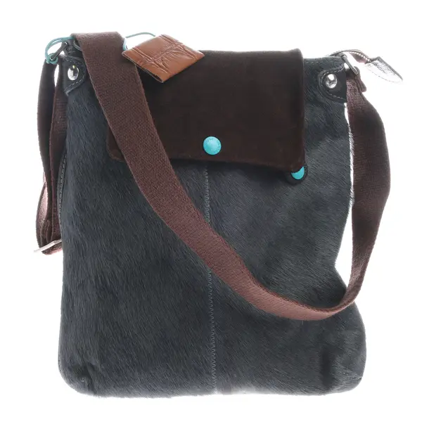 Schultertasche in Braun, Wolle, Gabs