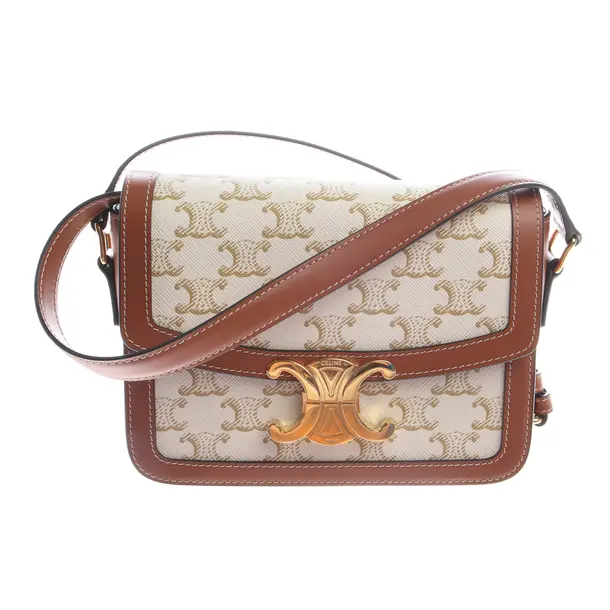 Schultertasche in Weiß, Leder, Céline