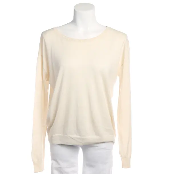 Jumper in White, Linen, Closed