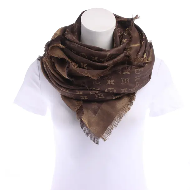 Shawl in Brown, Silk, Louis Vuitton