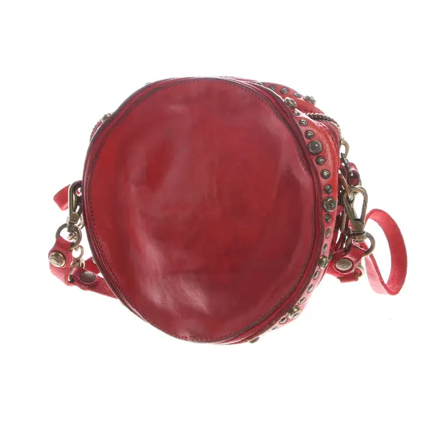 Shoulder Bag in Red, Leather, Campomaggi