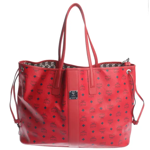 Shopper in Rot, Leder, MCM