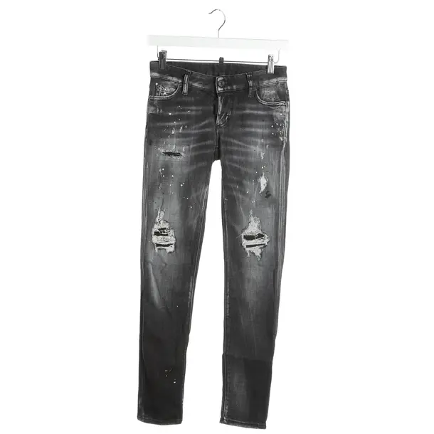 Jeans Straight Fit in Grau, Baumwolle, Dsquared