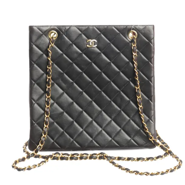 Schultertasche in Schwarz, Leder, Chanel