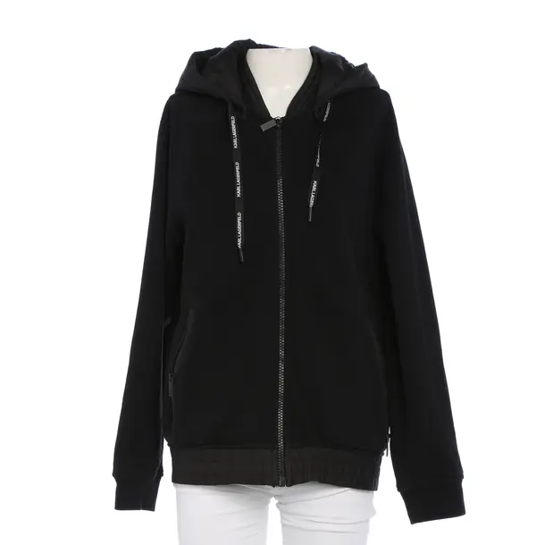 Sweatjacke in Schwarz, Baumwolle, Karl Lagerfeld