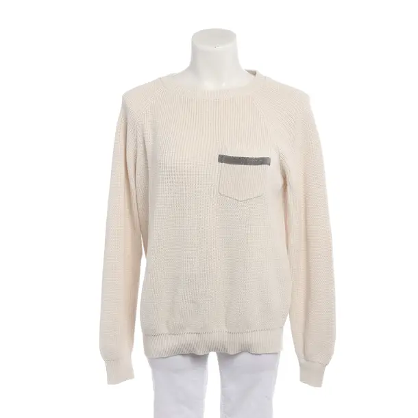 Jumper in White, Cotton, Brunello Cucinelli