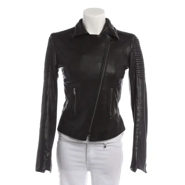Lederjacke in Schwarz, Leder, Schyia