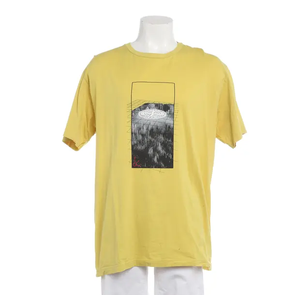 Maglietta, in Giallo senape, Cotone, Isola di pietra