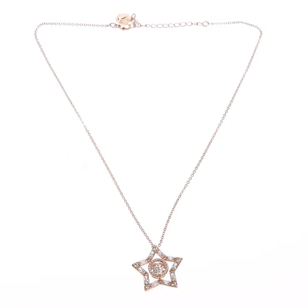 Halskette in Metallic, Metall (metallisch, metallisiert), Swarovski