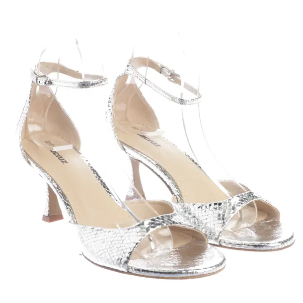 Heeled Sandals in Metallic, , Lola Cruz