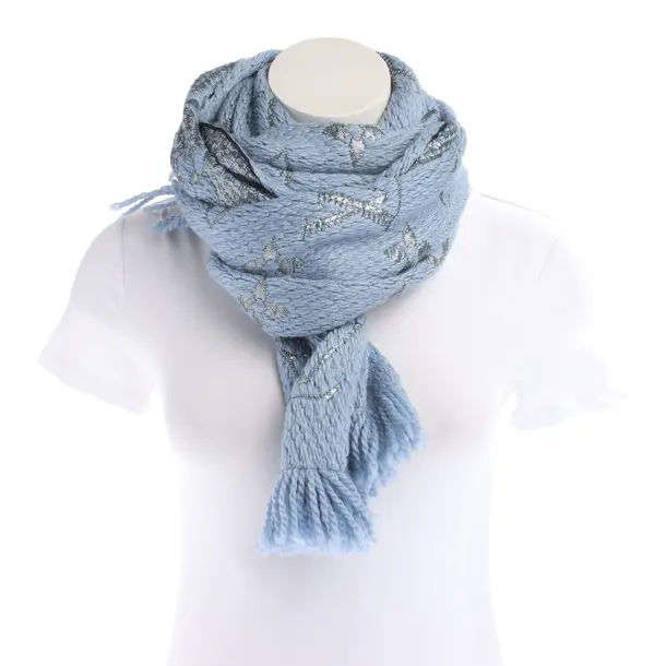 Schal in Blau, Wolle, Louis Vuitton
