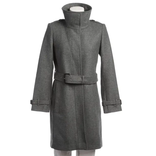 Mid-Season Coat in Gray, Wool, Burberry