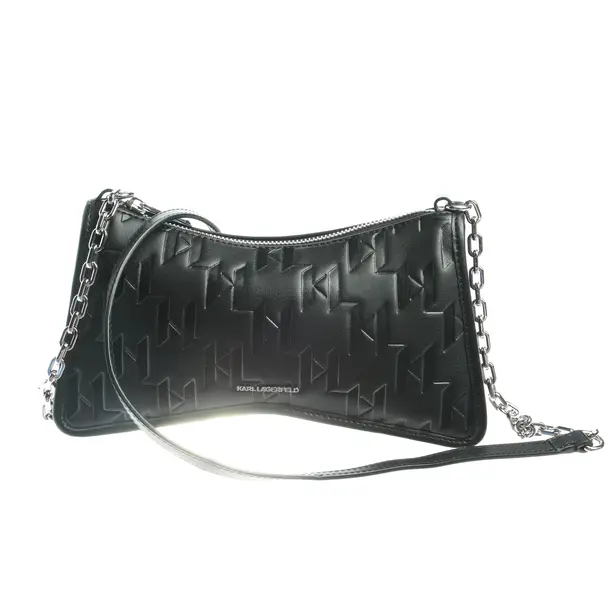 Shoulder Bag in Black, Polyurethane, Karl Lagerfeld