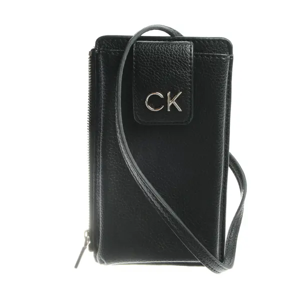 Phone Case in Black, Leather, Calvin Klein