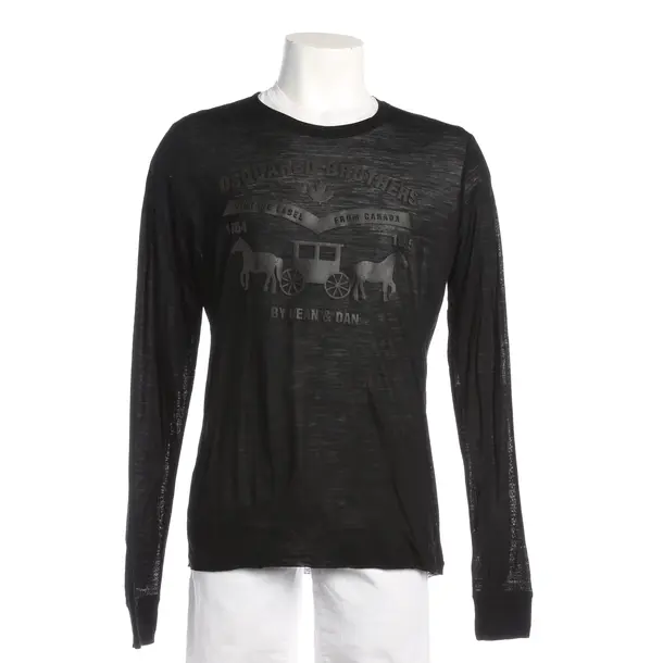 Long Sleeve Shirt in Black, Viscose, Dsquared