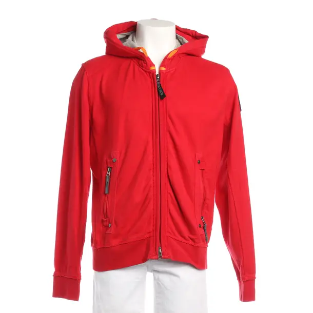 Zip-Up Hoodie in Red, Cotton, Parajumpers