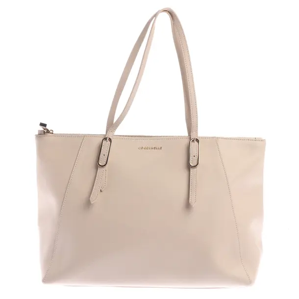 Shoulder Bag in White, Leather, Coccinelle