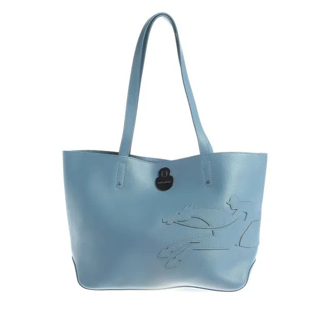 Schultertasche in Blau, Leder, Longchamp