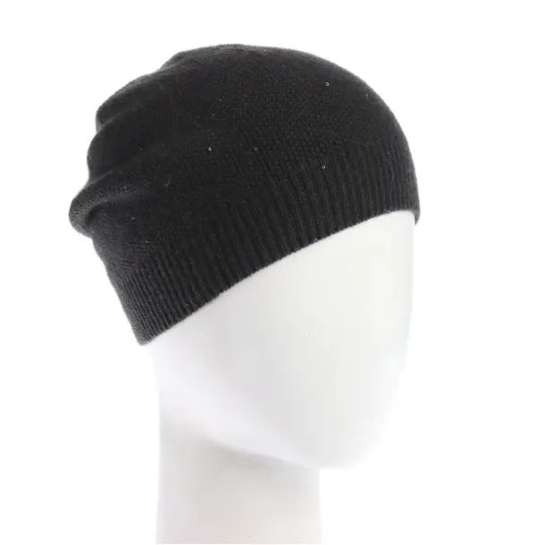 Beanie in Black, Wool, Fabiana Filippi
