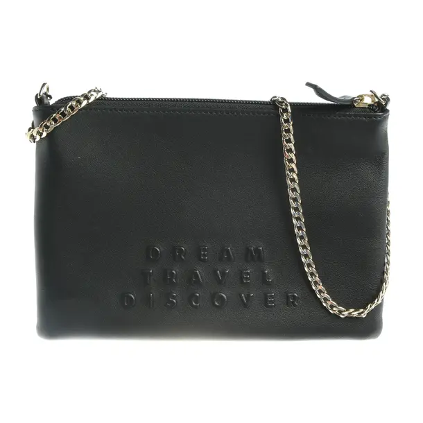 Schultertasche in Schwarz, Leder, Aigner