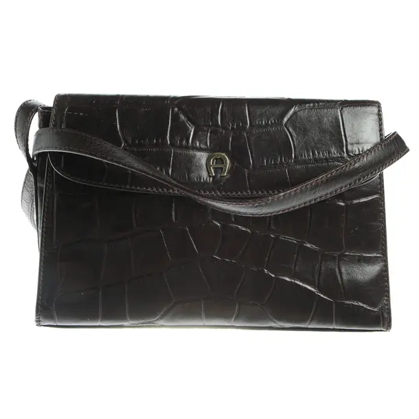 Schultertasche in Braun, Leder, Aigner