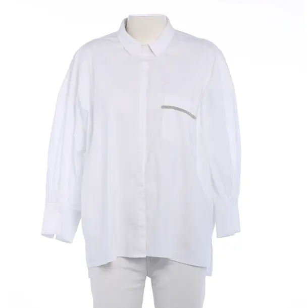Blouse in White, Cotton, Steffen Schraut