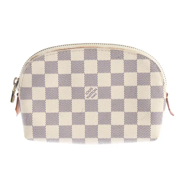 Kosmetiktasche in Blau, Leder, Louis Vuitton