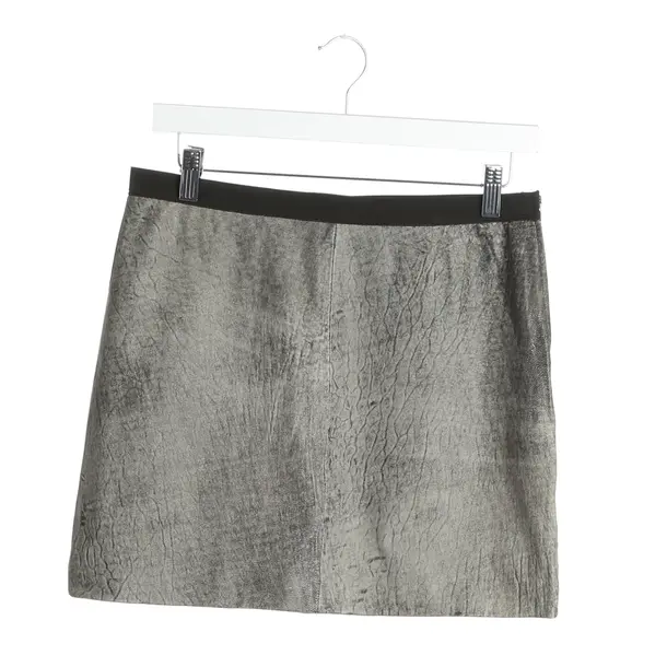 Skirt in Gray, Leather, Sandro