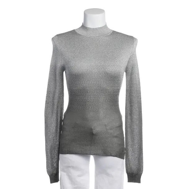 Longsleeve in Metallic, Polyester, Paco Rabanne